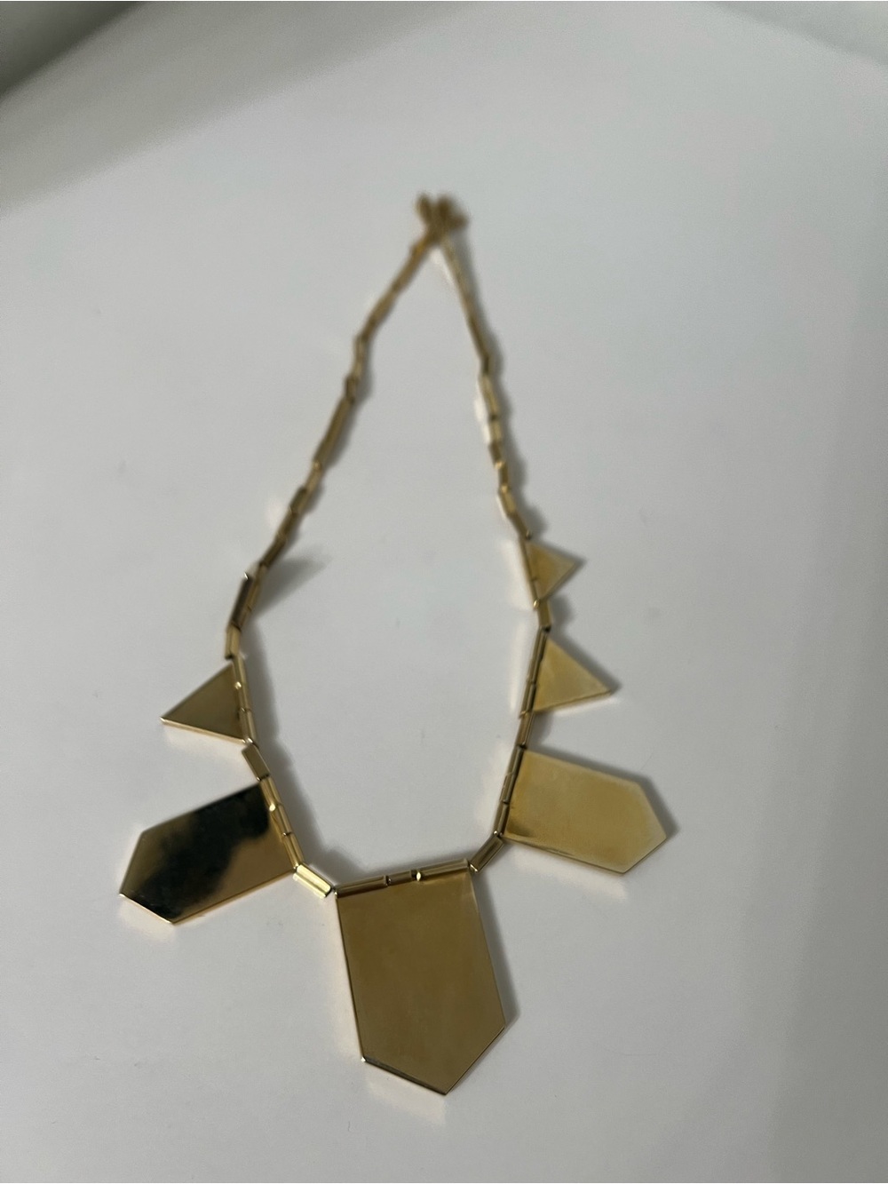 House of Harlow 1960 Gold-Tone Necklace with Olive Green & Amber Inlay - Picture 4 of 6